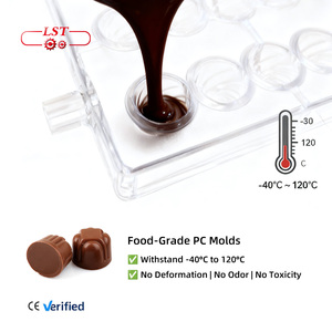 Lst Nhà Máy Bán Hàng Trực Tiếp Tùy Biến PC Polycarbonate Sô Cô La Khuôn 275X125Mm Cấp Thực Phẩm Thân Thiện Với Môi Công Cụ Nhiệt Độ Cao - Product Image 4