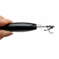 Leurre de pêche LUSHAZER Wake Bait avec queue à hélice, leurre dur 80mm 90mm, leurre de surface flottant pour Black-bass, Brochet, Perche, avec hameçon triple