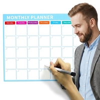 Tableau blanc magnétique souple effaçable personnalisé de haute qualité, pliable, imprimé UV, format standard, pour usage hebdomadaire et mensuel
