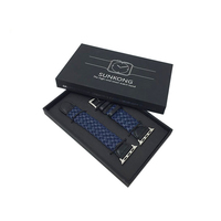Boîte d'emballage en carton noir, impression personnalisée, emballage de bracelet de montre avec insertion