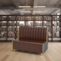 Ensemble table et chaises de salle à manger double en bois massif moderne pour usage commercial intérieur/extérieur dans les centres commerciaux et les restaurants