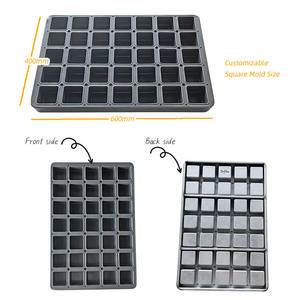 Bandeja de Hornear Comercial de Acero Aluminizado Antiadherente, Molde <span class=keywords><strong>para</strong></span> Cupcakes y Muffins Cuadrados de 35 Cavidades, Bandeja <span class=keywords><strong>para</strong></span> Hornear Industrial - Product Image 4