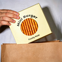Boîtes à hamburgers jetables écologiques en carton, fabriquées en usine, multi-tailles, anti-graisse, personnalisables pour restaurants et snack-bars