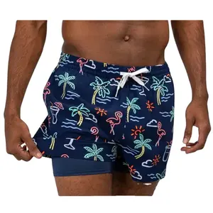 Vente en gros directe d'usine Short de bain XS High Street pour homme en maille solide confortable à séchage rapide - Product Image 1
