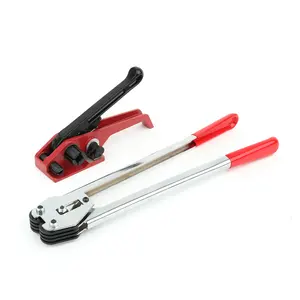 19 Manual PP PET Band Tensioning And Metal Buckle Sealing Combination Strapping Tool