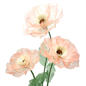 Giant <strong>Artificial</strong> Silk Organza <strong>Poppies</strong> Translucent Dreamy Handmade Modern Elegant Professional Flyingflowers Wedding Party - Product Image 6
