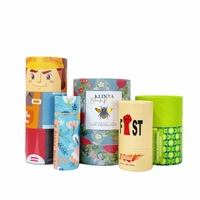 Boîte cylindrique biodégradable et recyclable personnalisée, emballage créatif en tube de papier kraft pour crème pour le visage, poudre libre, parfum