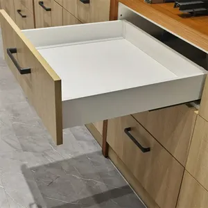 Glissière de tiroir d'armoire à fermeture douce système de tiroir de boîte tandem en métal glissière de tiroir pour le matériel de cuisine