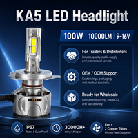 Ampoules LED pour voiture SFIDA KA5 12V, neuves, 6000K, 100W, 10000LM, phares et feux antibrouillard
