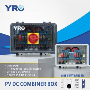 Caja Combinadora Fotovoltaica YRO de CC, 2 Entradas, 2 Salidas, 1000V, con Interruptor de Aislamiento, Caja de Combinación para Gabinete Solar - Product Image 3