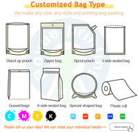 Boîte d'emballage en papier personnalisée pour sachets Mylar de 3,5 g, boîtes assorties pour présentation de bonbons, noix, gommes, sachets de céréales de 3,5 g, boîte à fond plat
