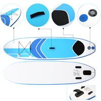 Planche de paddle gonflable SUP 2024 à prix d'usine, planche de surf unisexe en EVA PVC, logo personnalisable, pour eaux océaniques