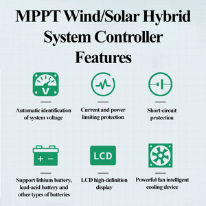 Suyeego 12V/24V/48V 40A 70A lai hệ thống điều khiển <span class=keywords><strong>MPPT</strong></span> gió và năng lượng mặt trời charge <span class=keywords><strong>controller</strong></span> - Product Image 3