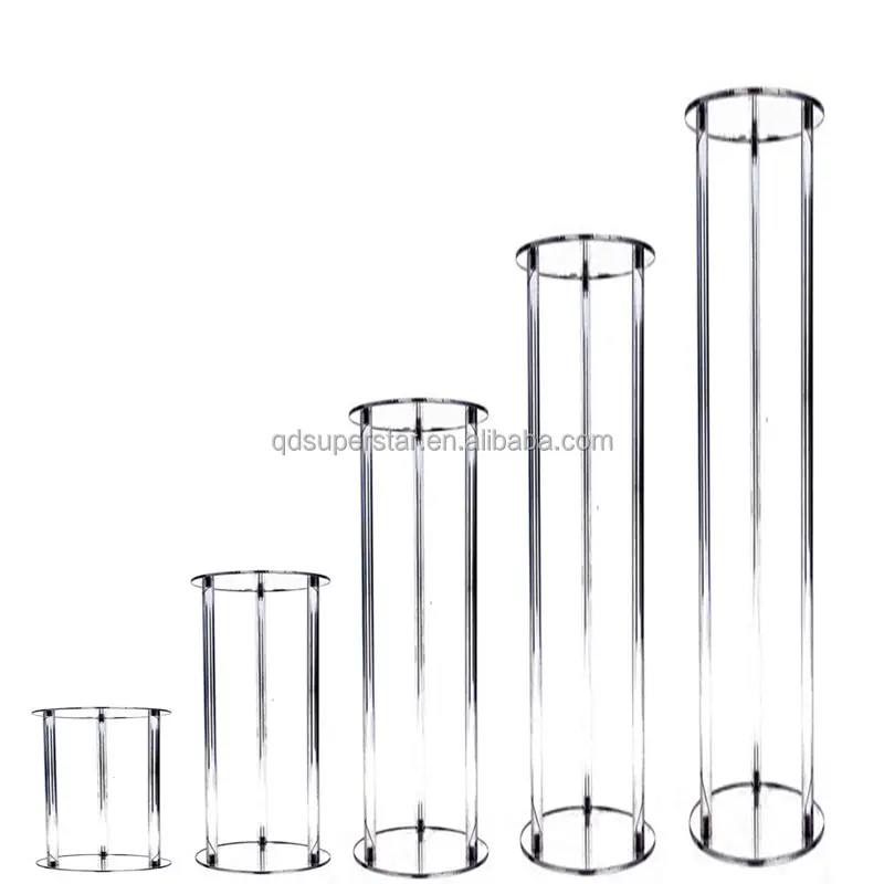 A-173 Table Flower Rack Luxury Acrylic Crystal Circular Clear Acrylic Flower Stand Centerpiece for Wedding Table