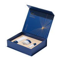 Boîte magnétique personnalisée en gros pour l'emballage de cadeaux et boîte en papier rigide bleu de luxe haut de gamme