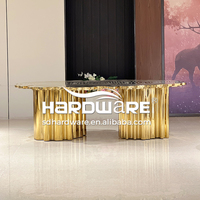 Ensemble de chaises et de tables de banquet d'hôtel moderne et romantique, base en acier inoxydable, VIP, mariage, fête, repas en plein air, location