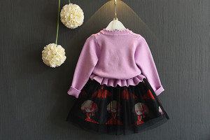 Ensembles de vêtements pour filles : Pulls d'automne mignons et solides, grandes tailles, pour enfants, provenant d'un fournisseur chinois - Product Image 4