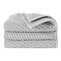 Serviette de cuisine en microfibre grise 300 g/m² à pois, très absorbante, réutilisable, séchage rapide pour cuisine et salles de bain