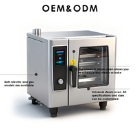 Nouveau Four Combiné Commercial Électrique en Acier Inoxydable avec Écran Tactile, Vapeur Universelle, pour Restaurants, Hôtels, Boulangeries, Utilisation pour Noix et Eau