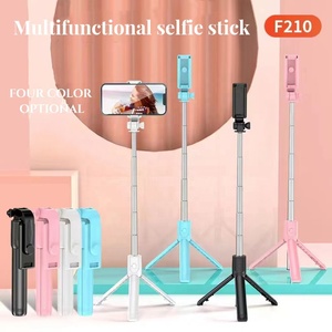 Portátil F210S monopié ligero <span class=keywords><strong>Mini</strong></span> Flexible Selfie Stick Control remoto LED belleza relleno luz Mesa trípode para cámara de vídeo - Product Image 5