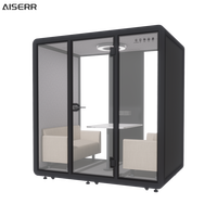 Chambre insonorisée amovible Cabine vocale silencieuse mobile Cabine téléphonique privée Cabine de travail de bureau avec système de ventilation