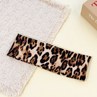 SASAacc Bandeau Élastique en Polyester à Imprimé Léopard Rétro Européen, Accessoire de Mode Unisexe pour Cheveux, Bandeau de Fitness Absorbant la Transpiration