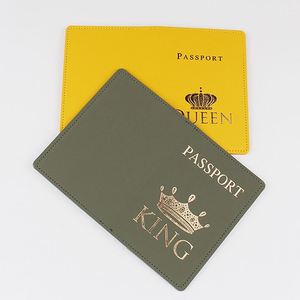 Custom Logo PU Leather Card Holder Premium Style Travel <b>Passport</b> Case <b>Cover</b> With RFID Protected Money Organizer Letter Pattern - Product Image 2