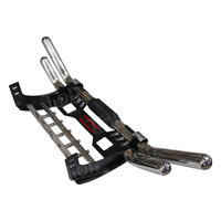 Barra de toro de acero inoxidable para camioneta 4x4, barra de empuje para coche, parachoques delantero con luces Led para Hiace Hilux Revo