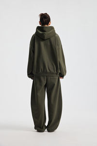 Ensemble de sweats à capuche oversize en molleton 430 g/m² personnalisés, unisexe, avec impression en relief, style streetwear décontracté pour hommes et femmes - Product Image 4