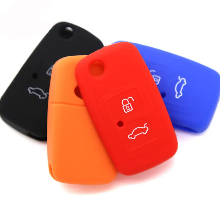 Keyyou — housse de clé de voiture en Silicone, pliable, à 2 boutons, télécommande, pour clés de voiture, nouvel arrivage