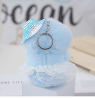 Porte-clés pingouin mignon en peluche avec poisson, pingouin 3D Kawaii en dentelle, jouet en peluche doux et moelleux, pendentif de sac, breloque de clé