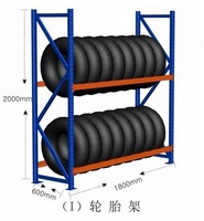 Chaude En Acier Rayonnage De Pneu Pneu De Camion Empileur Supports poteaux amovibles Pliable supports de pneu