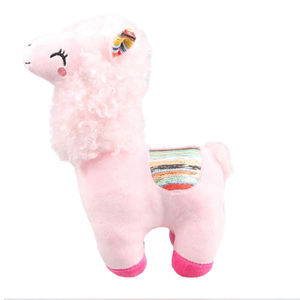Juguete de peluche de alpaca rosa de alta calidad, Lamas personalizadas, fiestas de animales de peluche, tela de algodón suave, diseño bordado, ODM personalizable - Product Image 1