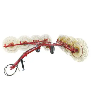 Ancinho de feno para trator de máquinas agrícolas roda giratória dedo