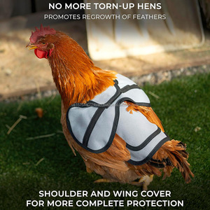Custom Hen Saddle Vest Jacket Chicken Saddle with Larger Wing Cover Adjustable Chicken <b>Feather</b> Protector for Medium Large Hens - Product Image 2
