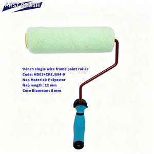 <span class=keywords><strong>Rodillo</strong></span> de pintura de poliéster de pelo largo de 9 pulgadas, longitud de pelo de 12 mm, con marco de alambre simple, <span class=keywords><strong>para</strong></span> superficies intrincadas, herramienta de pintura sin pelusas - Product Image 1