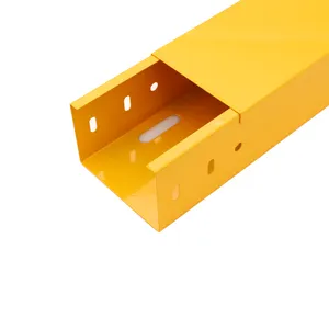 Fornitura del produttore 100 mmx50mm esterno giallo impermeabile 50mm-900mm cavo in metallo trunking, cavo vassoi prezzo