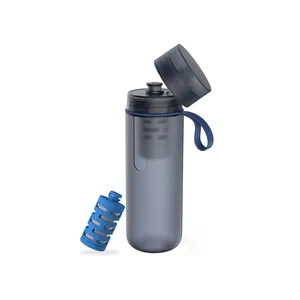 Prim filtreleme 20 ons şişe saman paslanmaz çelik taşınabilir su arıtıcısı şişe sığar