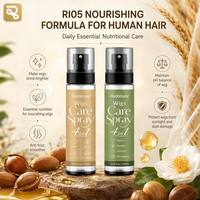 Spray de soin pour perruques en cheveux humains Radistuns 4 en 1, brillance, nutrition, anti-frisottis, équilibre du pH avec kératine, huile d'argan, beurre de karité, 100 ml