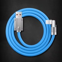 Cable de Carga Rápida de 60W y 6A, Cable de Datos de Silicona Líquida, Cable de Carga para Teléfono y Cámara de Aleación de Zinc Ligero, Compatible con Computadoras