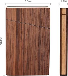 Gỗ trường hợp thẻ kinh doanh, walnut chủ thẻ, từ mở và đóng cửa, xách tay - Product Image 4