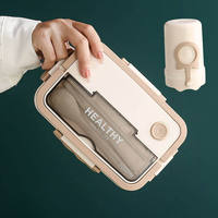 Microwavable 1000ml/1500ml Tiffin Lunch Box Enfants Scellé Alimentaire Conteneur Bento Box Avec Vaisselle
