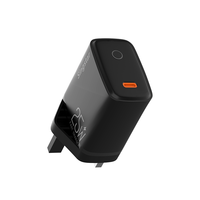Chargeur rapide PD 25W avec indicateur LED, adaptateur de voyage, prise UK détachable, chargeur mural USB C portable pour iPhone et tous les téléphones Type-C