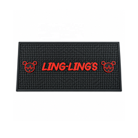 Tapis de bar en silicone personnalisé pour usage commercial, tapis anti-déversement en caoutchouc, tapis de service de comptoir de bar avec logo OEM pour pub et café