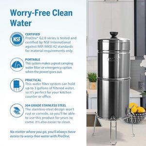 Lớn + 3-gallon đánh bóng thép không gỉ NSF chứng nhận lọc nước Dispenser công suất cao của nhãn hiệu trọng lực lọc nước 53 & 401 NSF - Product Image 3
