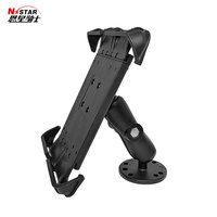 Support d'ordinateur tablette industriel de 1 pouce avec base percée verrouillable en métal et monté sur camion pour adaptateur de bras Type de support de sol