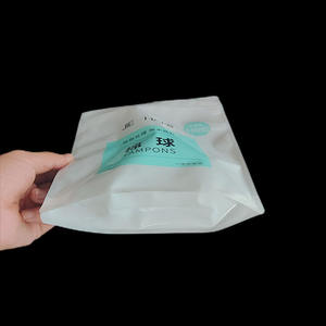 Лидер продаж, 100 хлопковые шарики/одноразовые тампоны, синяя сумка на молнии, одноразовые тампоны, многоразовый пластиковый упаковочный пакет - Product Image 4