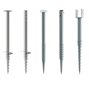 Pieu d'ancrage à vis de terre en acier Pile de terre en acier galvanisé à montage solaire Pile de terre Pile à vis de terre galvanisée en spirale - Product Image 1