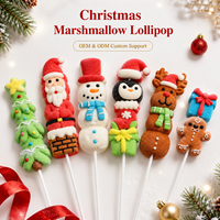 Weihnachts-Marshmallow-Lollipops Großhandel Vollständig Anpassbar OEM/ODM (Cartoon-Form/Mehrfarbig/Beutel Hochwertig 5kg/Karton für