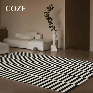 <span class=keywords><strong>Tapis</strong></span> moderne simple imprimé fait main à carreaux blancs <span class=keywords><strong>et</strong></span> noirs pour salon <span class=keywords><strong>et</strong></span> chambre à coucher - Product Image 4